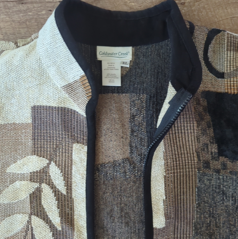 Coldwater Creek Patchwork Jacket With Neutral Ton… - image 2